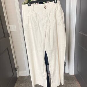 Cream High-Waisted Pants Anthropologie Size 32-NWT